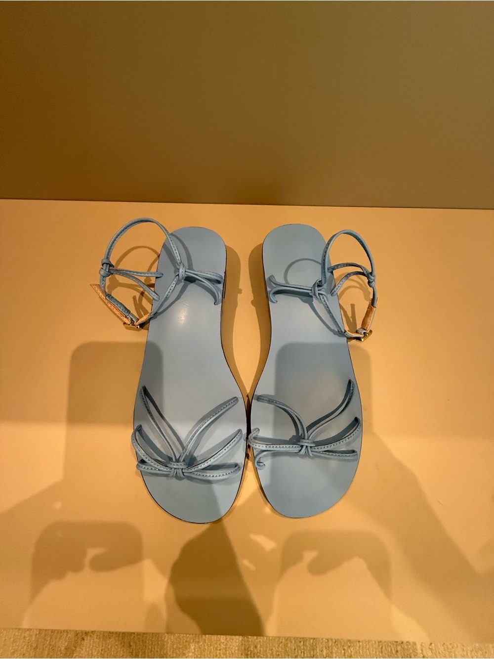 J. Crew Pale Blue Strappy Flat Sandals